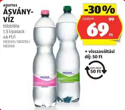 ALDI Aquitas ásványvíz ajánlat