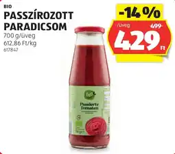 ALDI Bio passzírozott paradicsom ajánlat