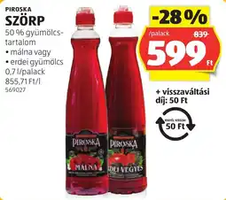 ALDI Piroksa szörp ajánlat