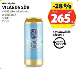 ALDI Löwenbräu világos sör ajánlat