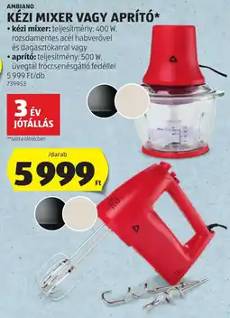 ALDI Ambiano kézi mixer vagy aprító ajánlat