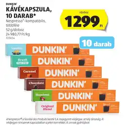 ALDI Dunkin' kávékapszula ajánlat