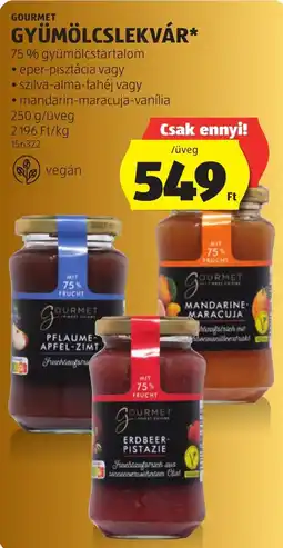 ALDI Gourmet gyümölcslekvár ajánlat