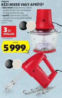 ALDI Ambiano kézi mixer vagy aprító ajánlat