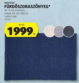 ALDI Novitesse fürdőszobaszőnyeg ajánlat