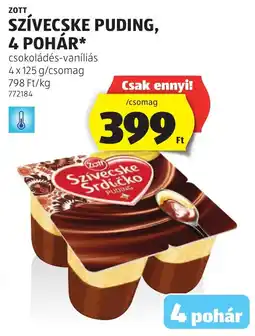 ALDI Zott szívecske pudings ajánlat