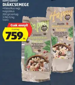 ALDI Happy Harvest diákcsemege ajánlat
