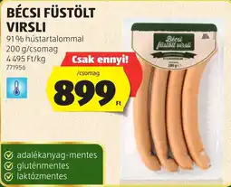 ALDI Bécsi füstölt virsli ajánlat