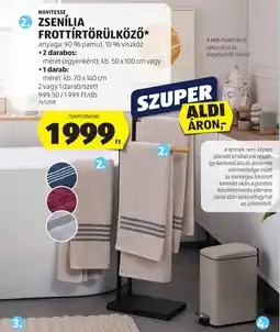 ALDI Novitesse zsenília frottírtörülköző ajánlat