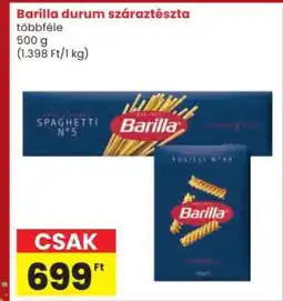 Interspar Barilla durum száraztészta ajánlat