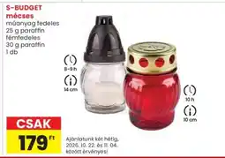 Interspar S-BUDGET mécses ajánlat