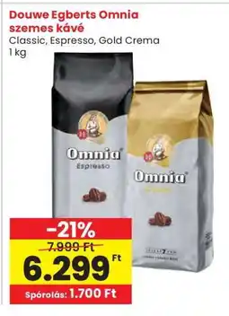 Interspar Douwe Egberts Omnia Szemes Kávé ajánlat