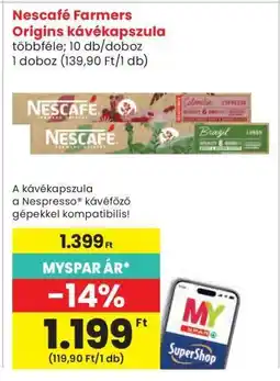 Interspar Nescafé Farmers Origins kávékapszula ajánlat