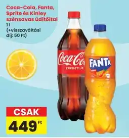 Interspar Coca-Cola, Fanta, Sprite és Kinley szénsavas üdítőital ajánlat