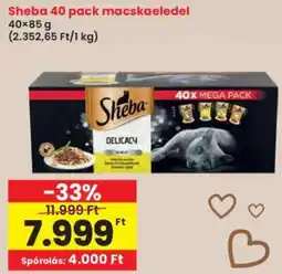 Interspar Sheba 40 pack macskaeledel ajánlat
