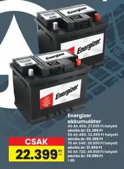 Interspar Energizer akkumulátor ajánlat