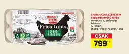 Interspar SPAR HAZAI. SZERETEM szabadtartású tojás ajánlat