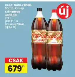 Interspar Coca-Cola, Fanta, Sprite, Kinley szénsavas üdítőital ajánlat