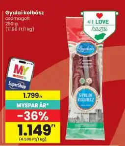 Spar Gyulai kolbász ajánlat