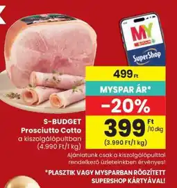 Spar S-BUDGET Prosciutto Cotto ajánlat