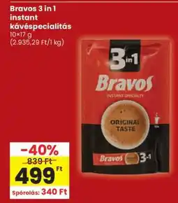 Spar Bravos 3 in 1 instant kávéspecialitás ajánlat