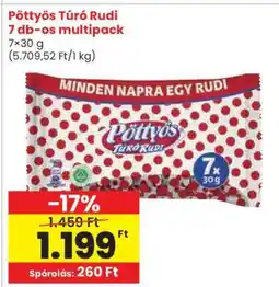 Spar Pöttyös Túró Rudi 7 db-os multipack ajánlat