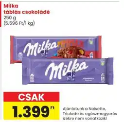 Spar MILKA Táblás csokoládé ajánlat