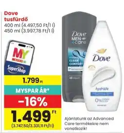 Spar Dove tusfürdő ajánlat