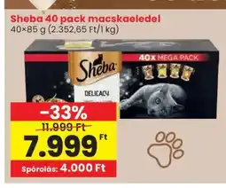 Spar Sheba 40 pack macskaeledel ajánlat
