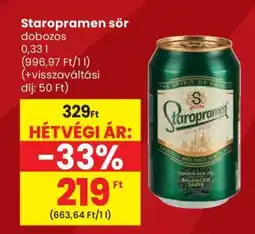 Spar Staropramen sör ajánlat