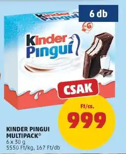 PENNY Kinder Pingui Multipack ajánlat