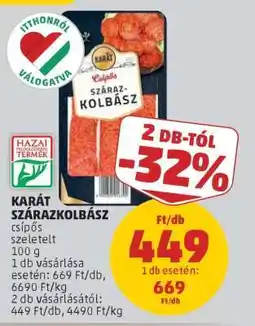 PENNY KARÁT SZÁRAZKOLBÁSZ ajánlat