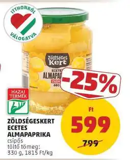 PENNY Zöldségeskert Ecetes Almapaprika ajánlat