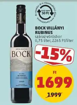 PENNY Bock Villányi Rubinus ajánlat