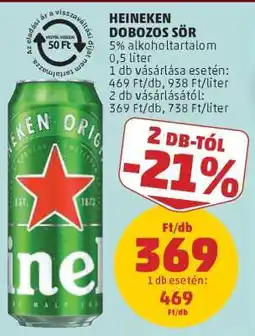 PENNY Heineken Dobozos Sör ajánlat