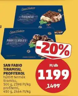 PENNY SAN FABIO TIRAMISU, PROFITEROL ajánlat