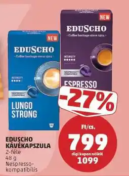 PENNY Eduscho kávékapszula ajánlat