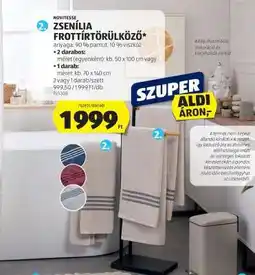 ALDI Zsenília Frottírtörülköző ajánlat
