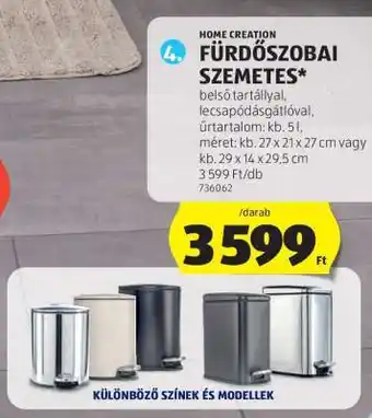HOME CREATION FÜRDŐSZOBAI SZEMETES