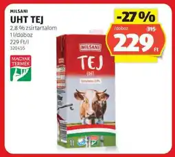 ALDI Milsani UHT Tej ajánlat