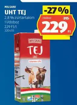 ALDI Milsani UHT Tej ajánlat