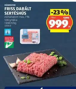 ALDI Friss, darált sertéshús ajánlat