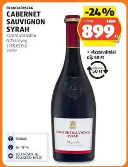 ALDI CABERNET SAUVIGNON SYRAH ajánlat