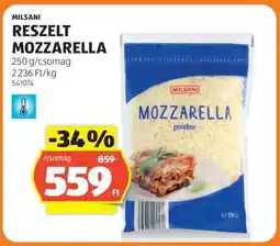 ALDI Milsani Reszelt Mozzarella ajánlat