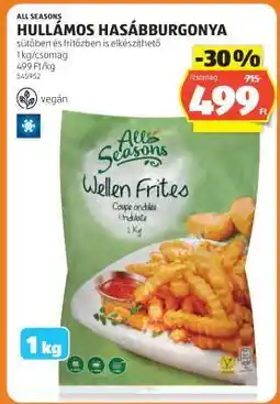 ALDI All Seasons Hullámos Hasábburgonya ajánlat