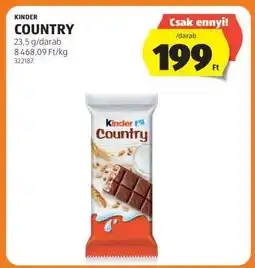 ALDI Kinder Country ajánlat