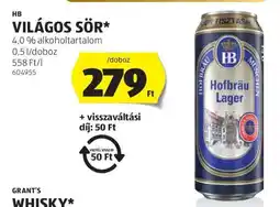 ALDI HB Világos Sör ajánlat