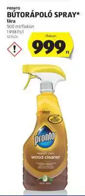 ALDI PRONTO BÚTORÁPOLÓ SPRAY ajánlat