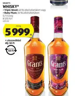 ALDI Grant's whisky ajánlat