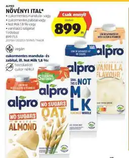 ALDI Alpro növényi ital ajánlat